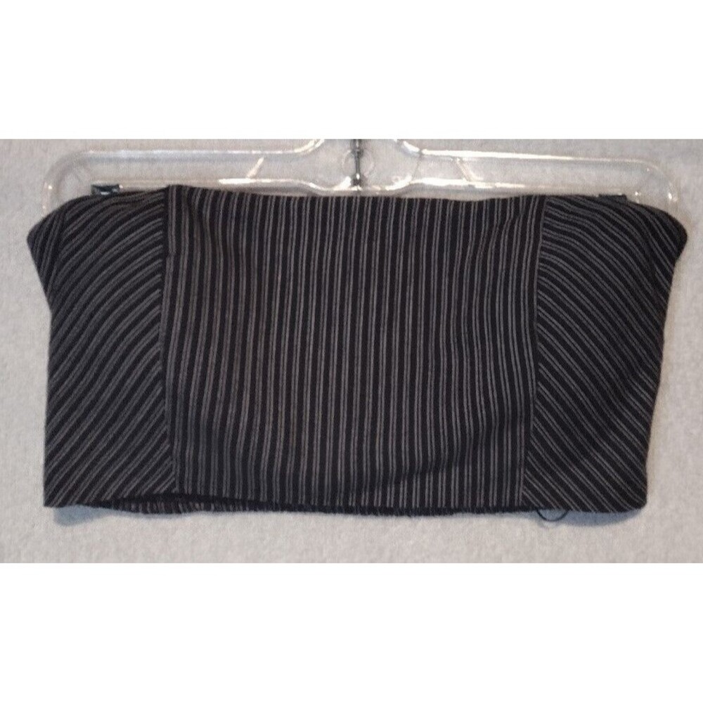 New With Tags Fashion Nova Medium Pinstripe Halter Top Black/White